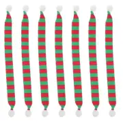 Lurrose ミニクリスマススカーフ ミニチュアサンタクロースのスカーフ ペットニットマフラー ぬいぐるみ ボトルニットスカーフ クリスマスミニスカーフ