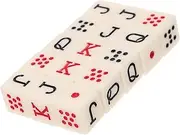 ibasenice 15pcs Poker Dice Poker Dice Game Alphabet Letter Sided Big Funny Party Games Transparent Prop Colored Trick for Birthday Party Jumbo Large Rigged Six Rounded Let Color Acrylic