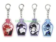 Set of 4 Black Butler Anime Acrylic Keychain Sebastian Ciel Undertaker Grell v3
