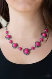 Paparazzi VOYAGER VIBES PINK NECKLACE NWT!