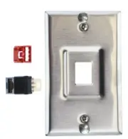(10) PANDUIT KWP5E KEYSTONE WALL/PHONE PLATE W/1 TX-5E KEYSTONE MODULE *NEW*