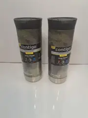 2-Contigo 20 oz SnapSeal Insulated Stainless Steel Travel Mugs Textured Camo