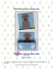 Weimaraner Coaster Set- Plastic Canvas Pattern or Kit
