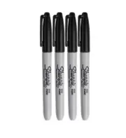 30 Pack Sharpie Permanent Markers, Fine Point, Black Ink