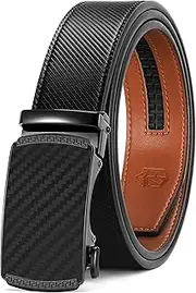Belt Men,Zitahli Ratchet Belt Dress with 1 3/8" Premium Leather,Slide Belt with Easier Adjustable Automatic Buckle