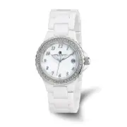 Ladies Charles Hubert White Ceramic 38mm Watch