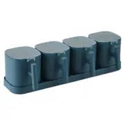 Set of 3 or 4 Seasoning Container Box Storage Container Condiment Jars