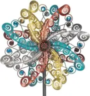 DREAMSOUL Metal Wind Spinners Outdoor, for Colorful-13 Inch