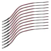 10Pcs 5mm Pre-Wired Diffused LED Diodes Light 20ma DC 3-6V White P5V83477