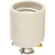 (20)-Leviton Keyless Medium Base White Porcelain Lamp Socket 004-03152-008