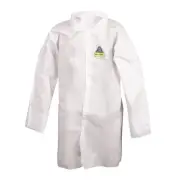 Cordova MPLAB1003XL Defender II, White Microporous Labcoat with 4-Snap Front...