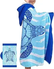 Meindin Hooded Towelling Gown,Kids Towelling Gown for Kids - Breathable Kids Swimming Changing Robe Towel for Kids Children