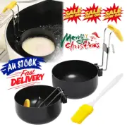 Egg Boiler Stainless Steel Egg Cooker Collapsible Hang Ear Poached Egg Cup RY