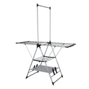 Large Gullwing Clothes Drying Rack Laundry Airer Dryer W/ Hanging 4 Tier Folding