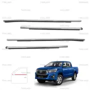 For Toyota Hilux 4 Dr 2015 - '20 Chrome Set 4 Dr Outer Weatherstrip Door Belt