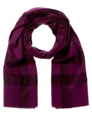 Amicale Cashmere Exploded Plaid Cashmere Scarf