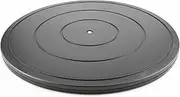 [VOLCANOES CLUB] 16 Inch Lazy Susan Turntable - Heavy Duty Rotating Swivel Steel Ball Bearings - Flat Base Stand for TV/Computer/Monitor/Arts/Crafts/Bonsai/Statue/Cabinet Organizer (Plastic&Black)