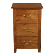 Centrum Furniture Tasmania 3 Drawer Lamp Table - Light Pecan