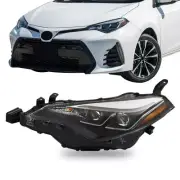 Headlight Headlamp Fit For Toyota Corolla SE XSE XLE 2017-2019 Driver Side Black (for: Toyota)