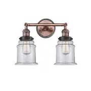 Innovations Franklin Canton 2-LT Vanity, AC Trans/Bell - 208BP-ACBK-G182