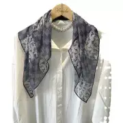 100% Silk Xili yarn scarf Square Shawl Classic Weaving Pattern Scarf 65*65cm