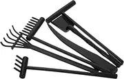 ERINGOGO 6pcs Sand Rake Set Mini Zen Mini Sand Tools Sand Tray Bonsai Lawn Sand Zen Garden Rake Sandbox Zen Rake Tools Desk Zen Garden Sand Zen Garden Kit Push Zen Sand Black Plastic