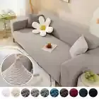 Elastic Jacquard Fabric Sofa Cover Sectional L Shape Sofa Slipcover Corner Case