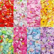 50 Pcs Assorted Resin Charms Flat Back Crafts, Nails Art, Phone Case, Slime