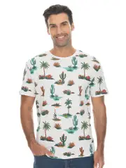 Mens T-shirt Cactus Print