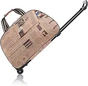 AIMALL Rolling Duffle Trolley Bag - Compact Travel Tote with Telescopic Handle, Water-Resistant Wheeled Suitcase, Carry-On Luggage S/L