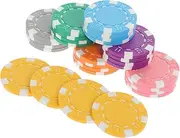 Kisangel Adorable Poker Chips 28pcs Poker Chips Set Poker Game Chips 7 Color Mixture Poker Chip Set for Poker Board Game Pieces