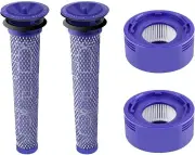 1 Kit with 2 Post Motor Filters for Dyson V7 V8 and 2 Pre Motor Filters for Dyson V6 V8 V7 Dyson Vacuum Cleaner Accessory