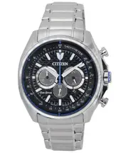 Citizen Eco-Drive Chronograph Tachymeter Black Dial CA4560-81E 100M Mens Watch