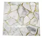 Square White Agate table Centerpiece Handmade Gemstone Luxury Hallway Furniture