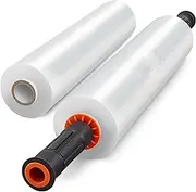 Hand Stretch Wrap with Two Handles Clear, 15 in x 1000 ft Shrink wrap roll Plastic wrap for Moving and Packing (1)