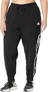 [adidas] Plus Size Brushstroke All Over Print 3-Stripes Loose Pants