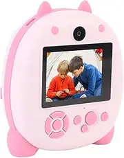 1080P Instant Print Camera, 48MP HD Double Lens Instant Camera with 3 Rolls of Printing Paper, Video Recording, Fun Stickers