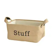 Jute Fiber Retro Storage Basket Foldable Multi-size Laundry Basket Kids Toy Sundries Cat Storage Basket/Bucket Organization