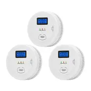 3-Pack Smart Smoke & Carbon Monoxide Detector with Dual Sensors, Light Alarm, Auto Reset-White