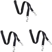 HANABASS 3pcs Dual Double Dog Lead Retractable Dog Leash Pet Walker Leash Strong Nylon Straps