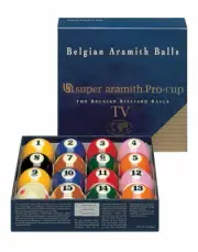 Super Aramith Pro-Cup TV Belgian Billiards Pool Ball Set