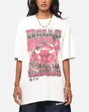 [MITCHELL & NESS] Mitchell & Ness Chicago Bulls City Strike T-shirt Vintage White - Size S S Vintage White