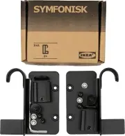 2 Boxes each (2pk) Ikea SYMFONISK Speaker Hooks Hangers Black 504.443.25 SEALED