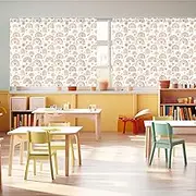 SmoothNovelty 6 Pcs School Classroom Curtains Colorful Curtains Back to Classroom Decoration for First Day of School Kindergarten Classroom Bedroom Living Room Decor 36" x 24" (Rainbow)