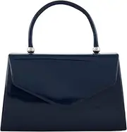 [fi9] BNWT Retro Tote Patent Leather Bridal Wedding Evening Handbag Party Purse Clutch Shoulder Hand Bag