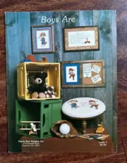 Mandy Bear Designs “Boys Are ..." Cross Stitch Chart #3 OOP 1981 McFarland