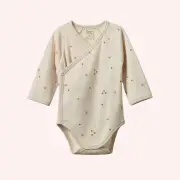 L/S Kimono Bodysuit - Bumble Bee Print by Nature Baby | the memo