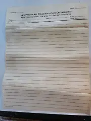 Vintage 1920s Unused Exam Paper for Business Training Course J.C. Penney