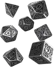 Q Workshop Metal Steampunk Dice, Set of 7