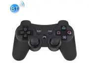 Snowflake Button Wireless Bluetooth Gamepad Game Controller for PS3 (Black)